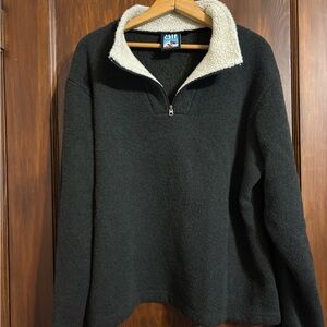 Alf /kuhl Black Fleece Quarter-Zip with Cream Lining
